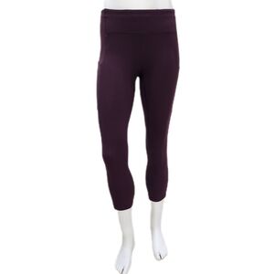 Lululemon Crop Leggings, Burgundy Wine, Women's 4